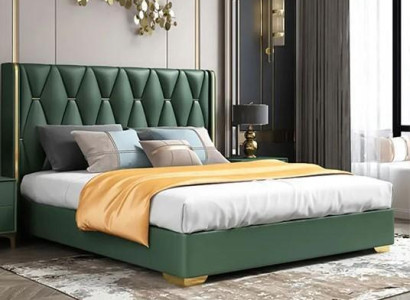 Bed Chesterfield Luxury Beds Baroque Rococo Furniture Hotel Leather Bedroom new